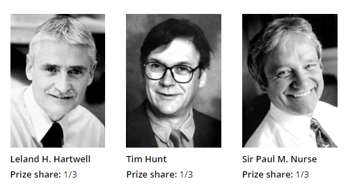 PAUL NURSE, LELAND H. HARTWELL Y TIM HUNT