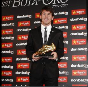 la primera bota de Oro