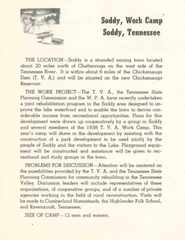 Soddy Work Camp is offered in East TN