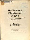 Vocational Education Amendments of 1968