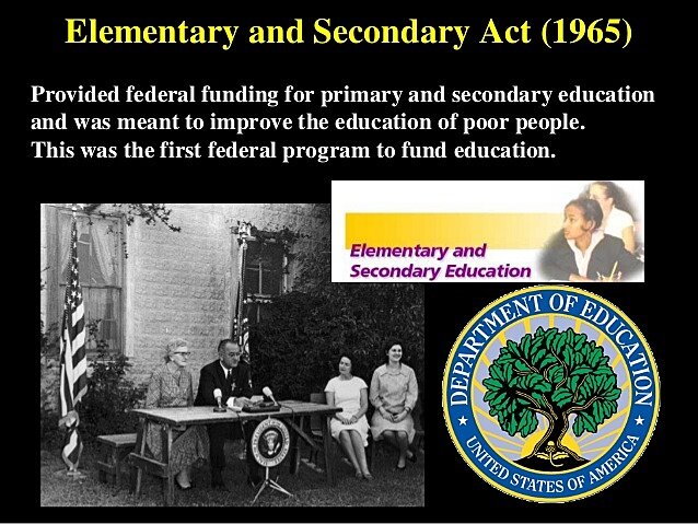1965:Elementary & Secondary Education Act