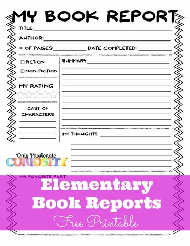 My First book report- age 8