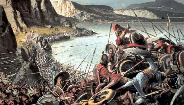 The battle of Thermopylae