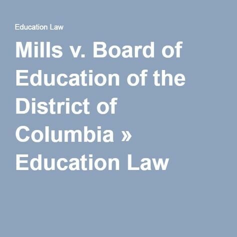 Millis v. Board of Education of the District of Columbia
