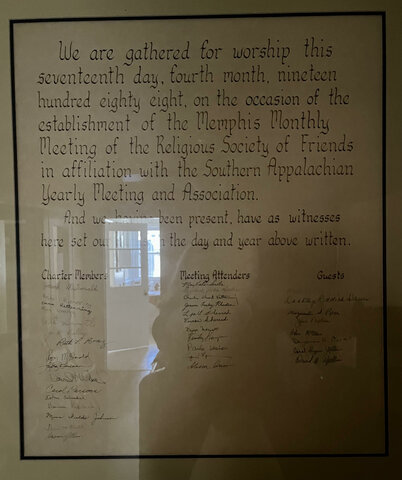 New Memphis Friends Meeting is founded in TN