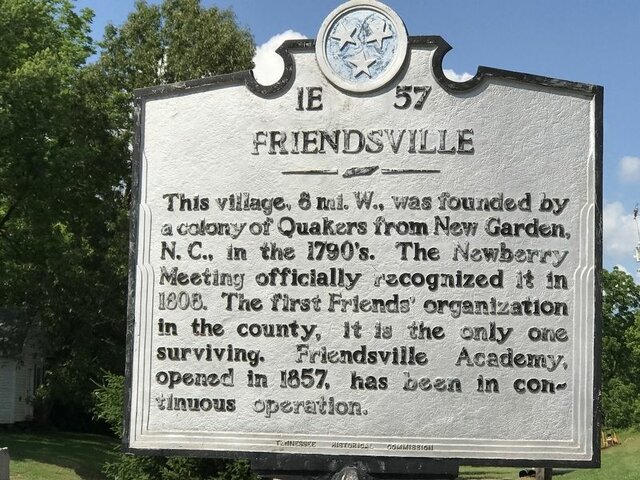 Friendsville, TN, is founded