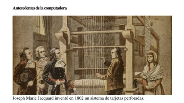 Antecedentes de la computadora