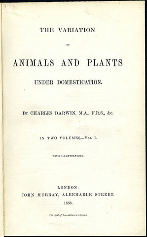 The Variation of Animals and Plants under Domestication