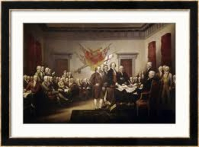 The Declaration of Independence presented to congress