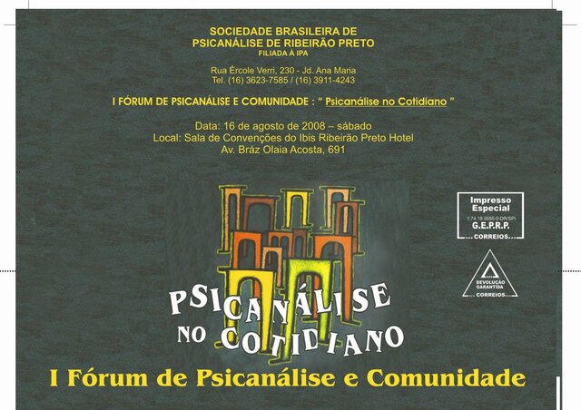 I Fórum Psicanálise e Comunidade