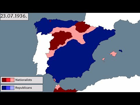 El mapa de la Guerra Civil Española