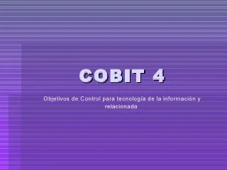COBIT 4