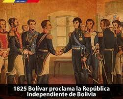 Nacimiento de la Republica de Bolivia .