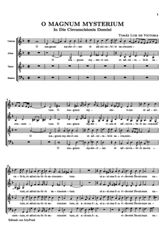 Victoria Missa O magnum mysterium