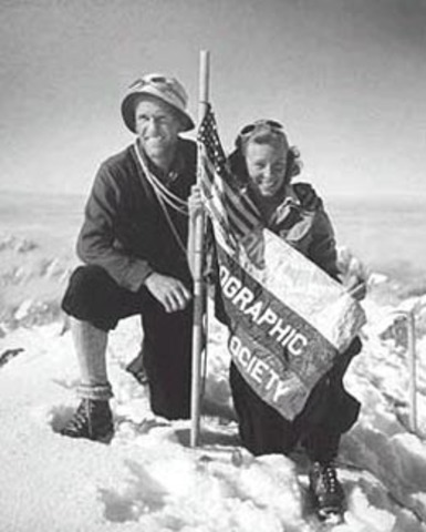 Barbara Washburn becomes the first woman to climb Mount McKinley