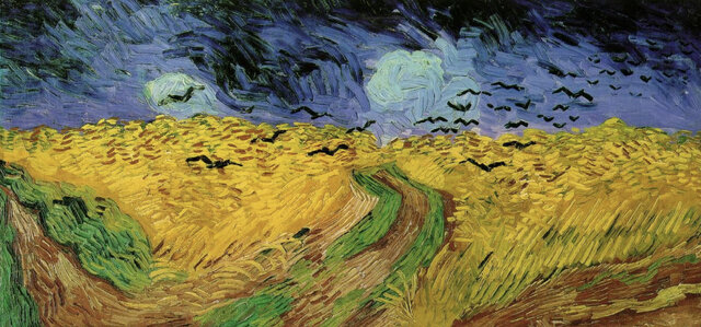 Campo di grano con Corvi