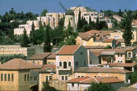 Construcción del primer barrio fuera de las murallas de Jerusalem.