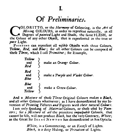 Jakob Le Blon inventa la impresión a color en base a 3 colores.