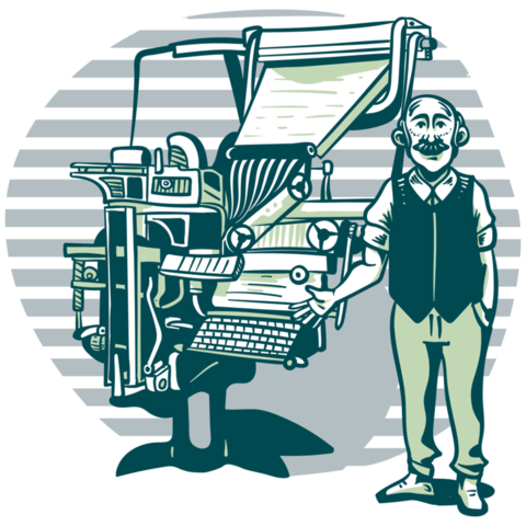 La linotipia que acelero el proceso de impresión.