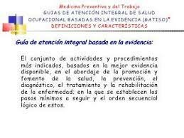 Establecen las guias de intervencion integral de SO basadas en la evidencia.