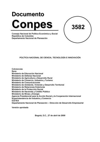 CONPES 3582/2009