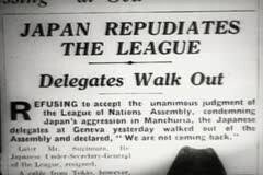 Japan leaves from the league of Nations