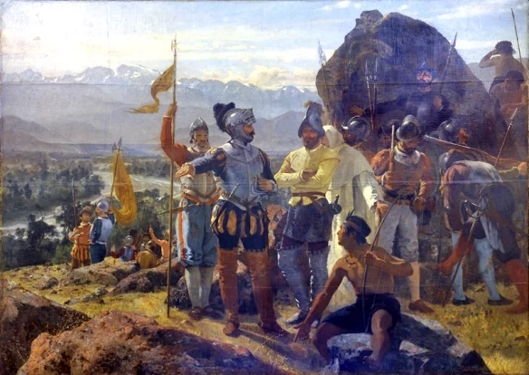 Pedro de Valdivia funda Santiago.