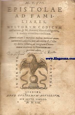 "Epistolae ad familiares de Cicerón" Primer libro de diseño topográfico italiano