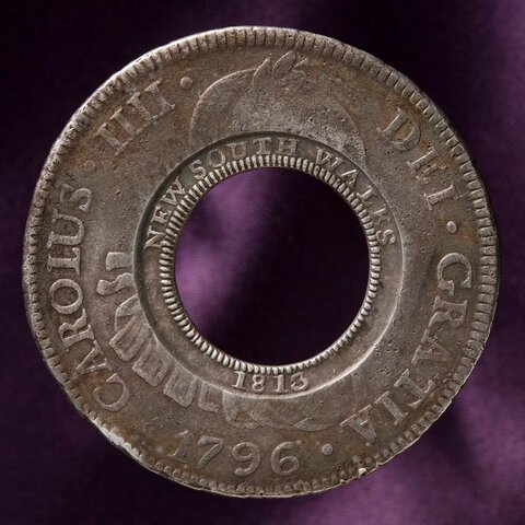 Australia's first coin (the holey dollar)