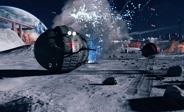 Высадка советских боевых машин на Луну