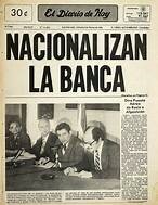 Nacionalización de la banca  y crisis económica.