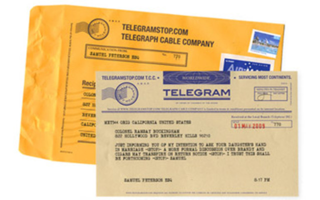 Professer Sherman Received a telagram