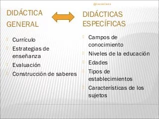 didáctica especifica y general