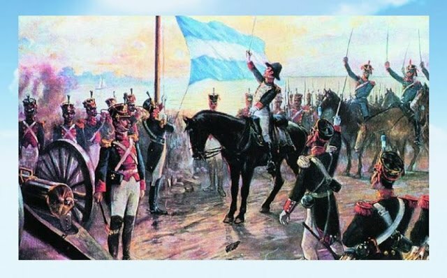 primer inzamiento  de la bandera