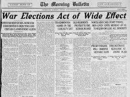 Wartime Elections Act - (Political)