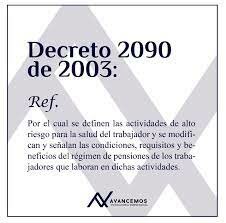Decreto 2090 de 2003