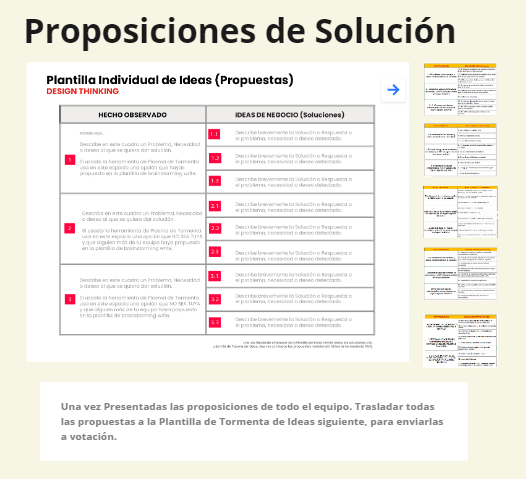 Proposiciones de solución