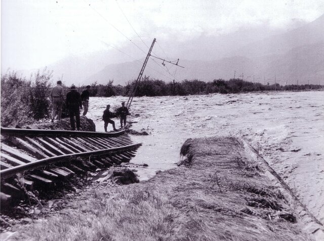Fiume Adige a Postal 1965