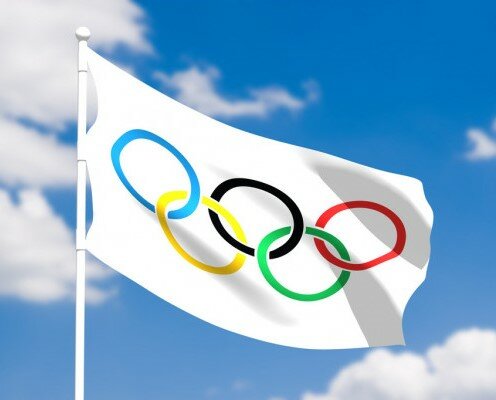 Amberes,Bélgica: Se hiza la bandera Olímpica