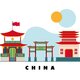 China culture architecture vector