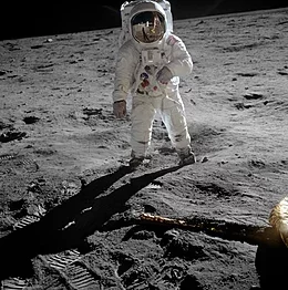 Neil and his crew land safely on the moon.