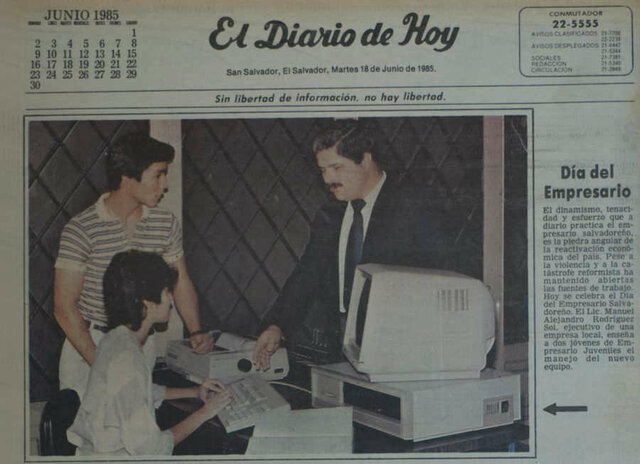Primera computadora en El Salvador