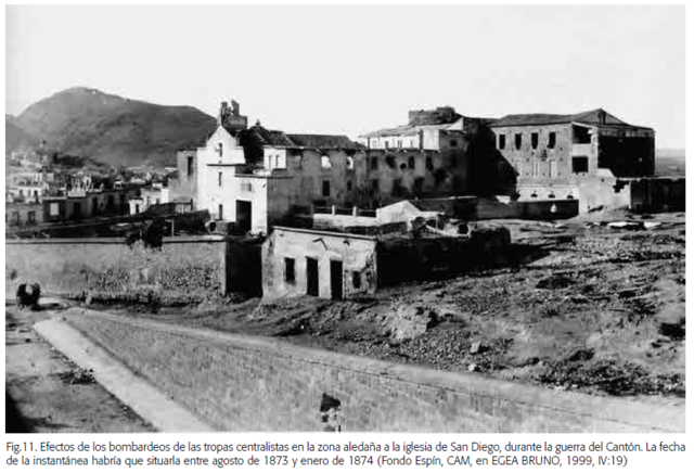 Bombardeos al templo y edificios del convento