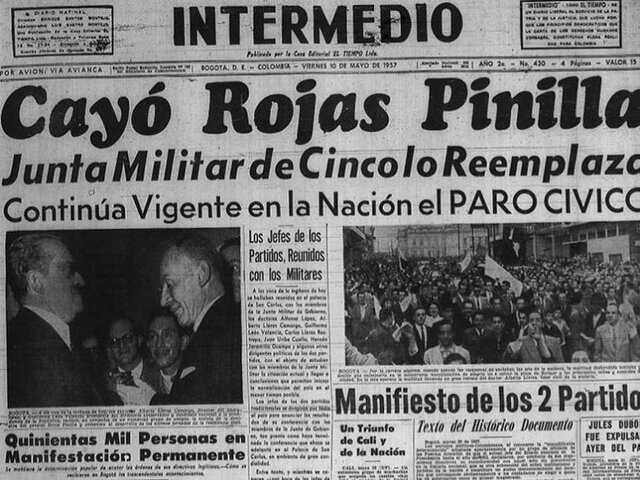 Cae el gobierno de Rojas Pinilla