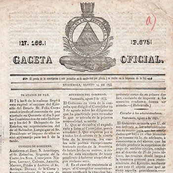Publicación de la Gaceta de Guatemala
