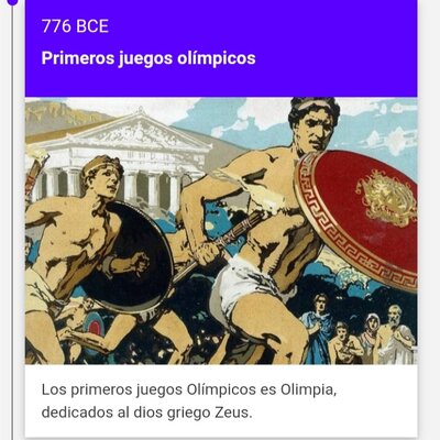 Timeline:  juegos olimpicos