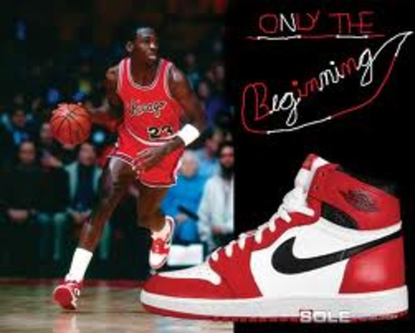 The Air Jordan I pair of sneakers shoe design, by Nike