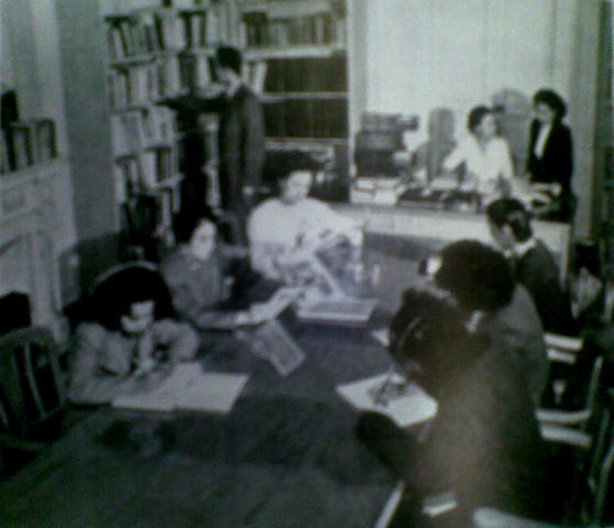 Readers in a British Institute Library
