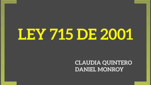 LEY 715 DE 2001