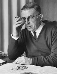 Jean­-Paul Sartre (1905-1980).